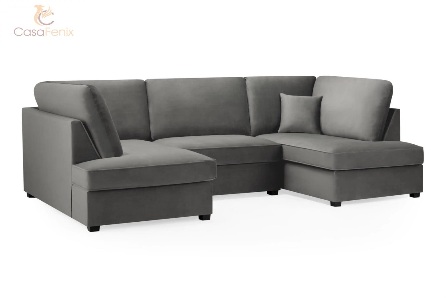 Carnaby U Shaped Corner Sofa in Beige, Black or Grey Fabric. Choice of fabric Sofa CasaFenix