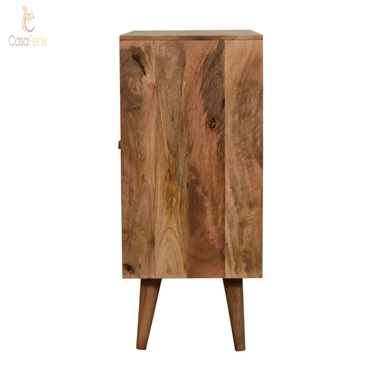 Cassia Cabinet 2 Door 1 Shelf Cupboard Nordic Design Solid Mango Wood - CasaFenix