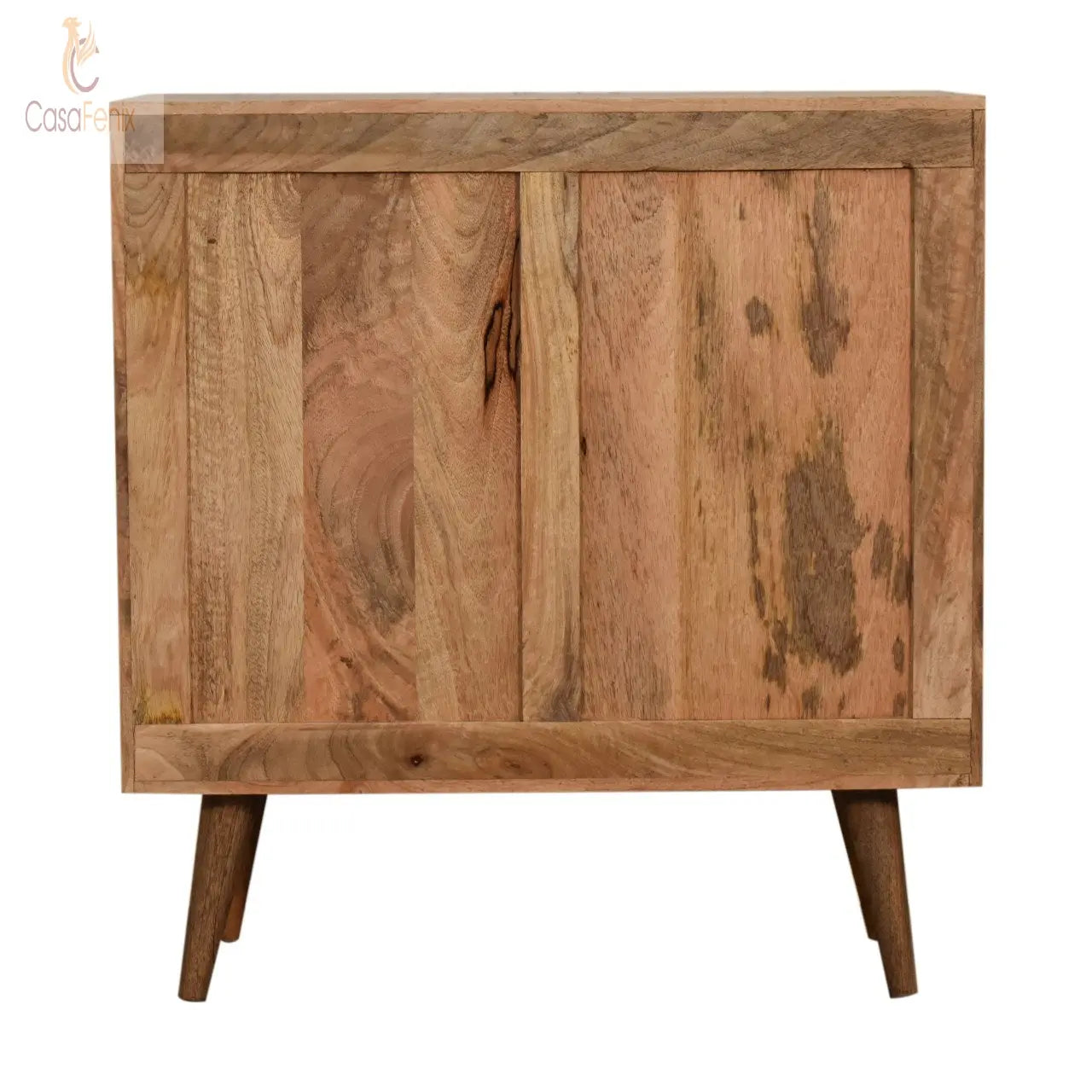 Cassia Cabinet 2 Door 1 Shelf Cupboard Nordic Design Solid Mango Wood - CasaFenix