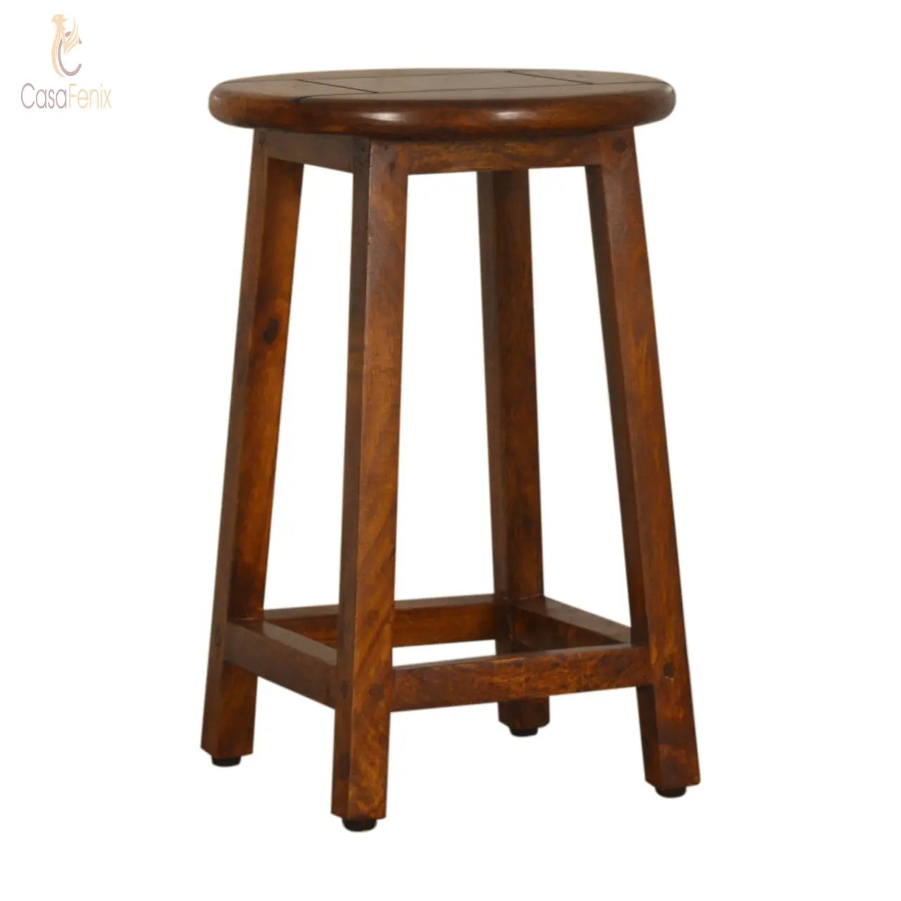 Chestnut Breakfast Table With 2 Stools 100% solid mango wood and has a rich chestnut finish. - CasaFenix