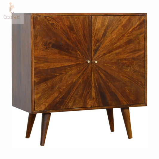 Chestnut Sunrise Cabinet 100% solid mango wood - CasaFenix