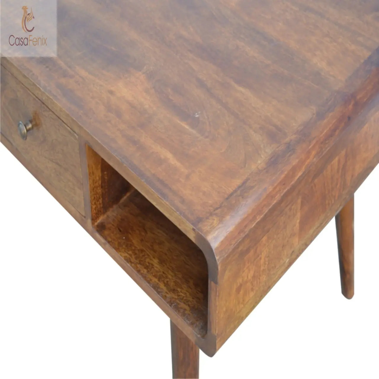 Curved Chestnut Coffee Table - CasaFenix