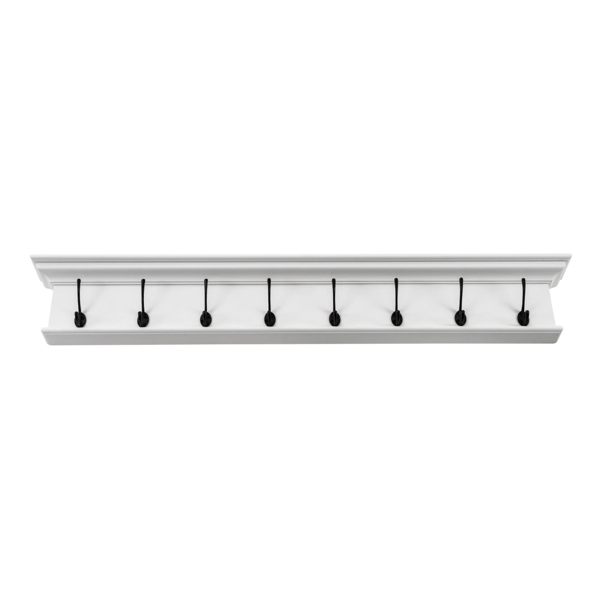 Halifax collection by Nova Solo. Classic White 8 Hook Coat Rack CasaFenix