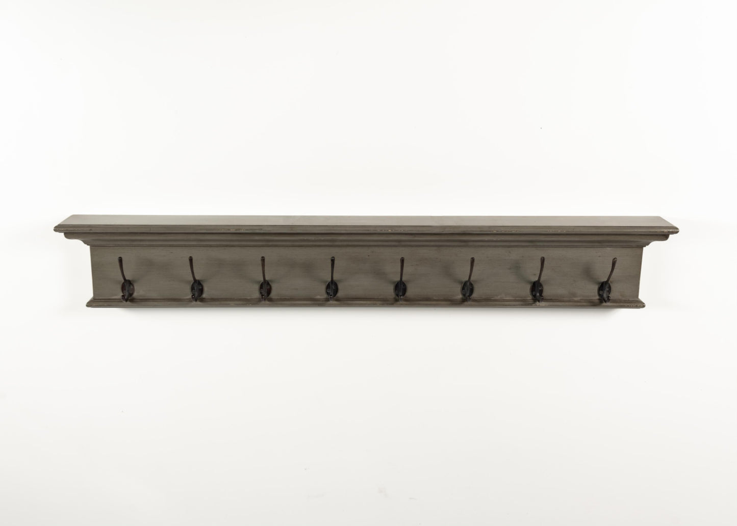 Halifax collection by Nova Solo. Grey Brown 8 Hook Coat Rack CasaFenix