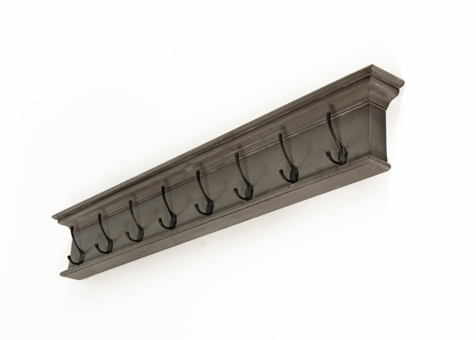 Halifax collection by Nova Solo. Grey Brown 8 Hook Coat Rack CasaFenix