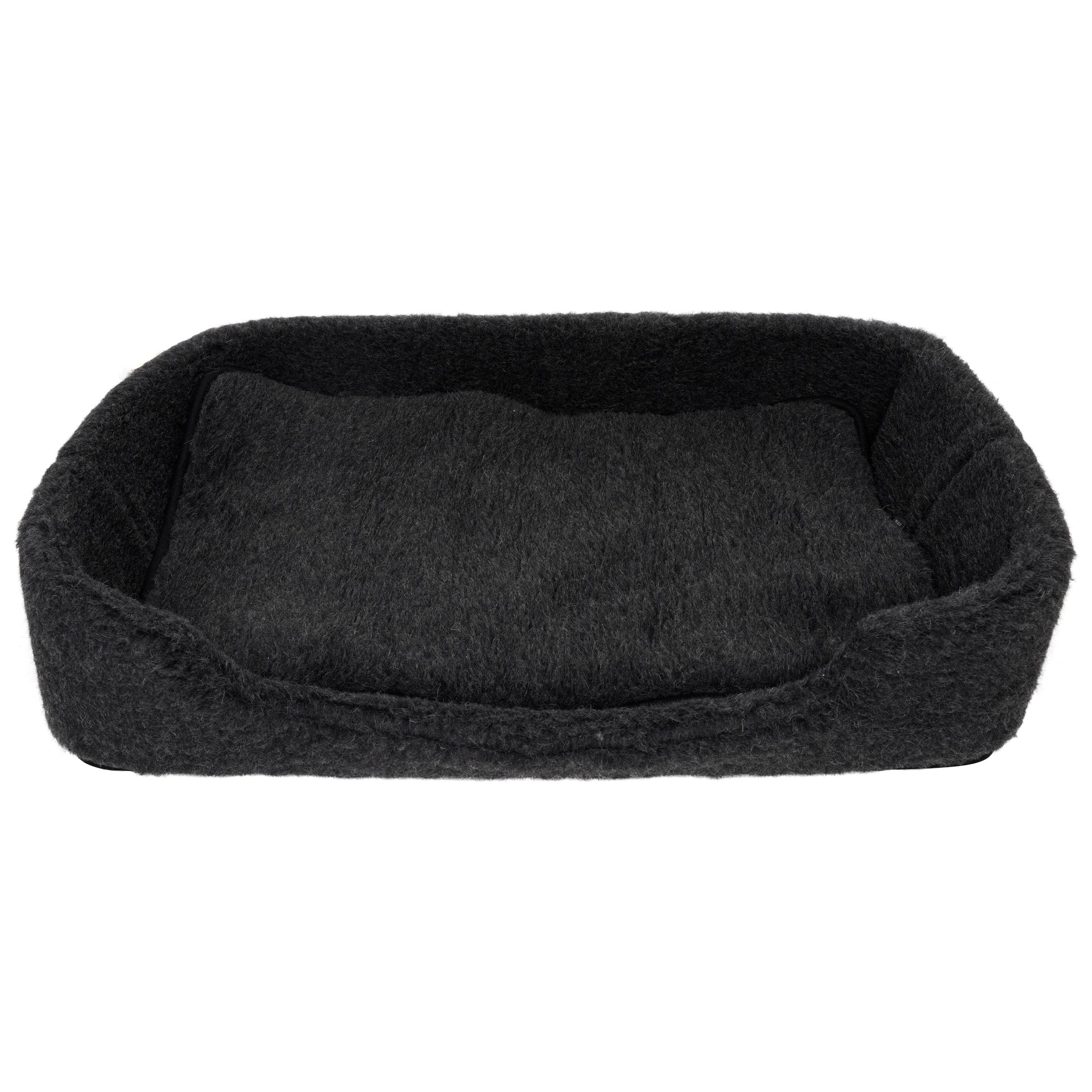 100% Merino Wool Pet Bed Dog / Cat Colour Black 90 x 60cm LARGE - CasaFenix