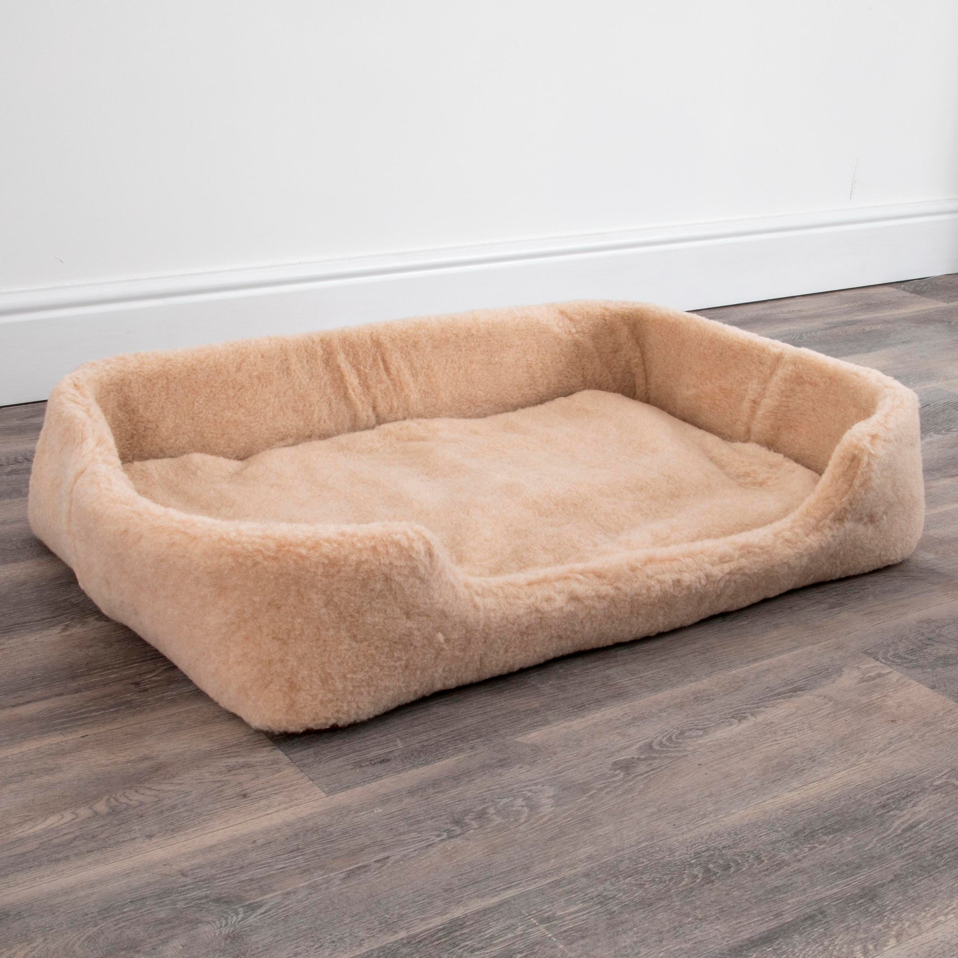 100% Merino Wool Pet Dog Bed - Cappuccino 90 x 60cm LARGE - CasaFenix