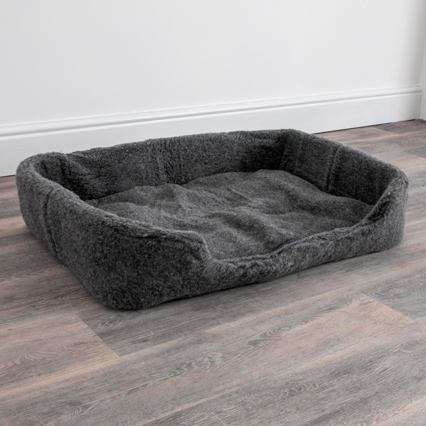 100% Merino Wool Pet Dog Bed - Grey 90 x 60cm LARGE - CasaFenix