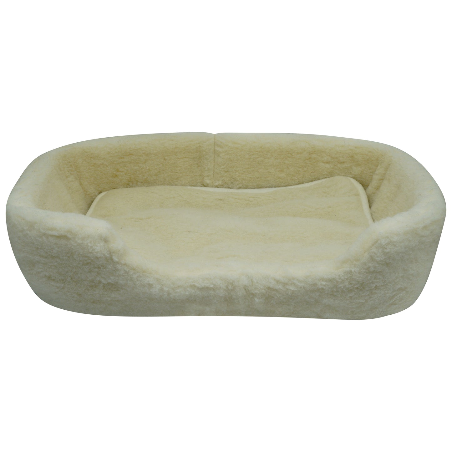 100% Merino Wool Pet Bed Dog / Cat - natural (white) 60 x 40cm MEDIUM - CasaFenix