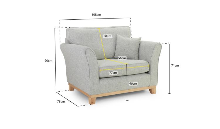 Delta Fabric Sofa In Grey. 1, 2, 3 Seat Settee & Footstool (Copy) Sofa CasaFenix