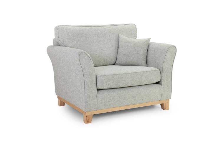 Delta Fabric Sofa In Grey. 1, 2, 3 Seat Settee & Footstool (Copy) Sofa CasaFenix