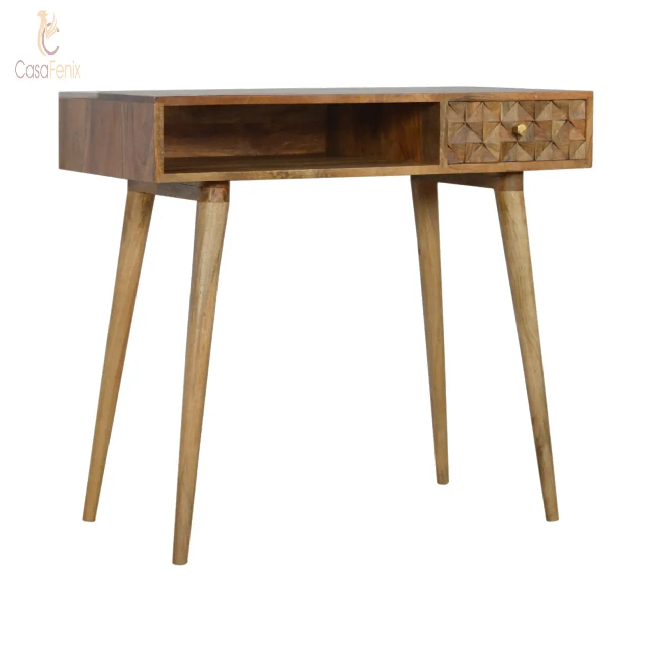 Diamond Carved Writing Desk not On ARTISAN WEBSITE - CasaFenix