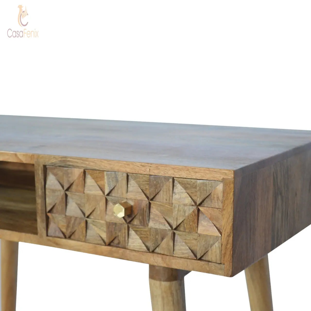 Diamond Carved Writing Desk not On ARTISAN WEBSITE - CasaFenix