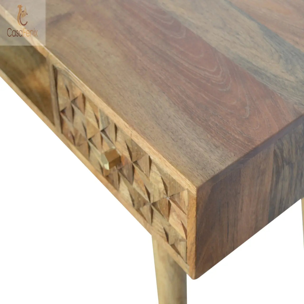 Diamond Carved Writing Desk not On ARTISAN WEBSITE - CasaFenix