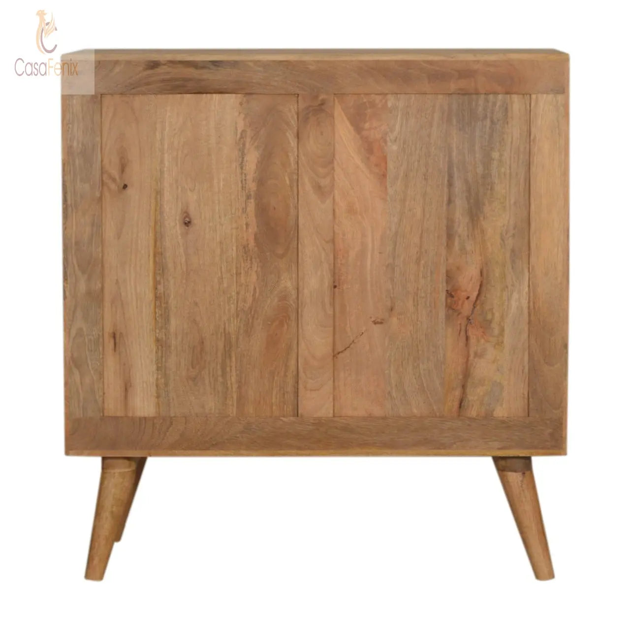 Dice 3 Drawer Chest 100% solid mango wood in an oak-ish finish - CasaFenix