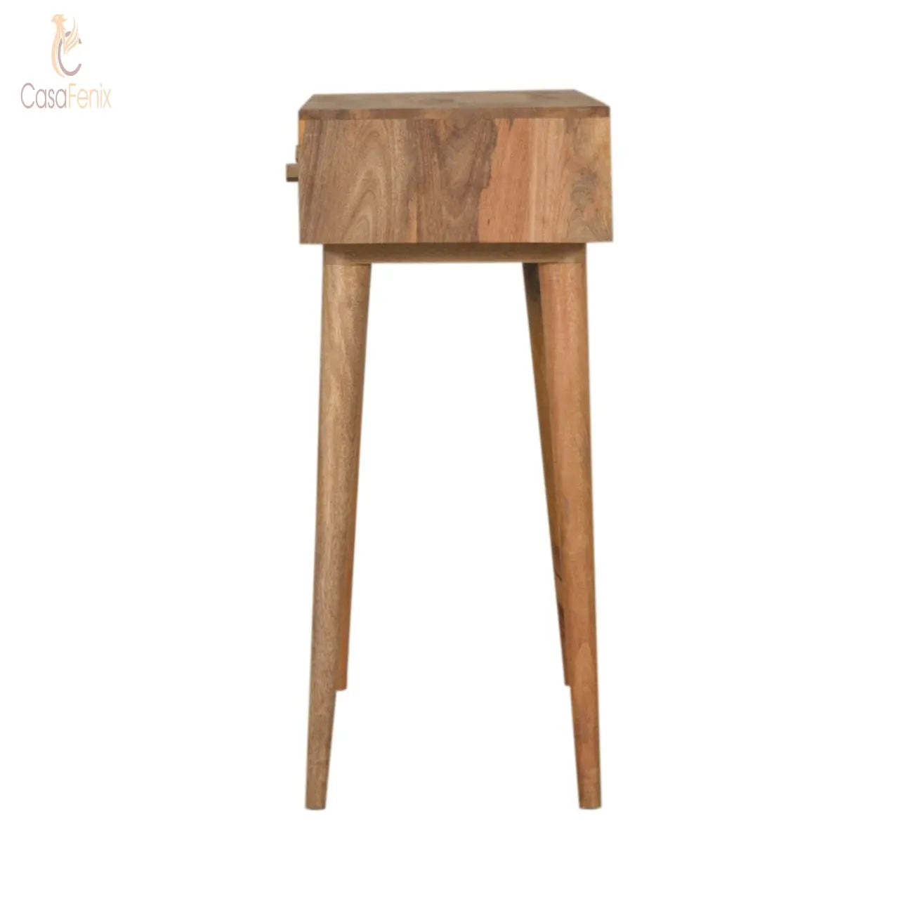 Dice Design Console Table 100% solid mango wood in an oak-ish finish - CasaFenix