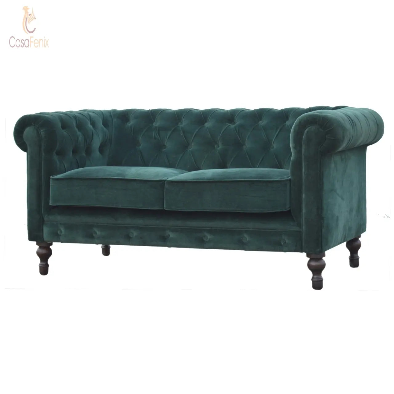 Emerald Green Velvet Chesterfield Sofa Sofas CasaFenix