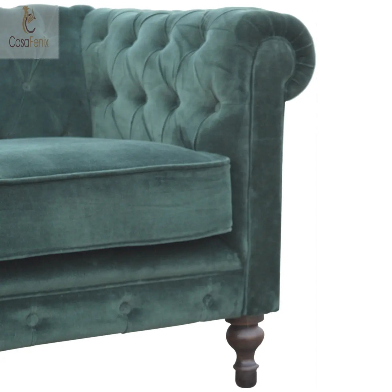 Emerald Green Velvet Chesterfield Sofa Sofas CasaFenix