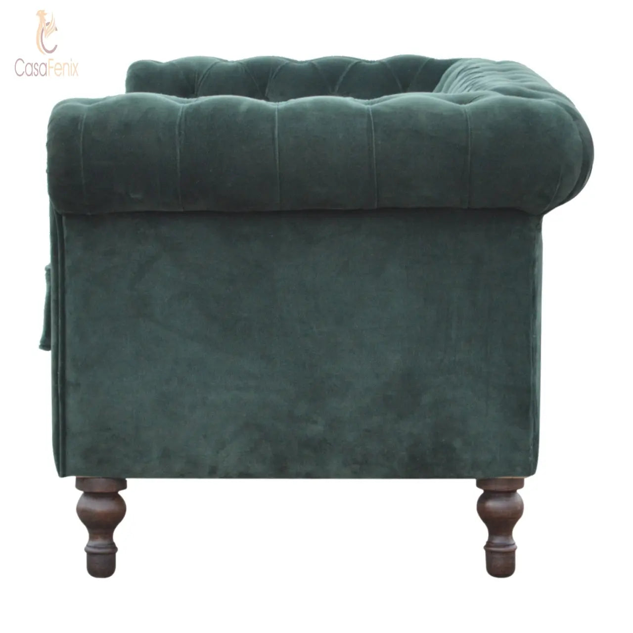 Emerald Green Velvet Chesterfield Sofa Sofas CasaFenix