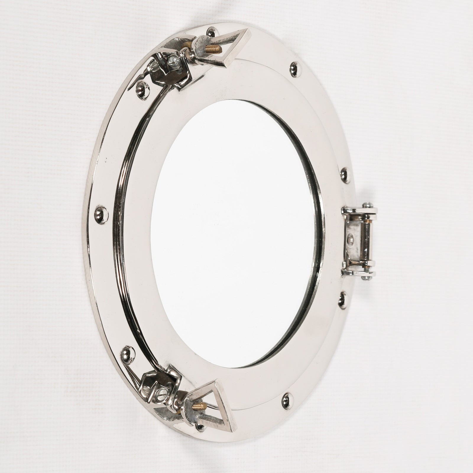 Medium Polished Port Hole Mirror CasaFenix