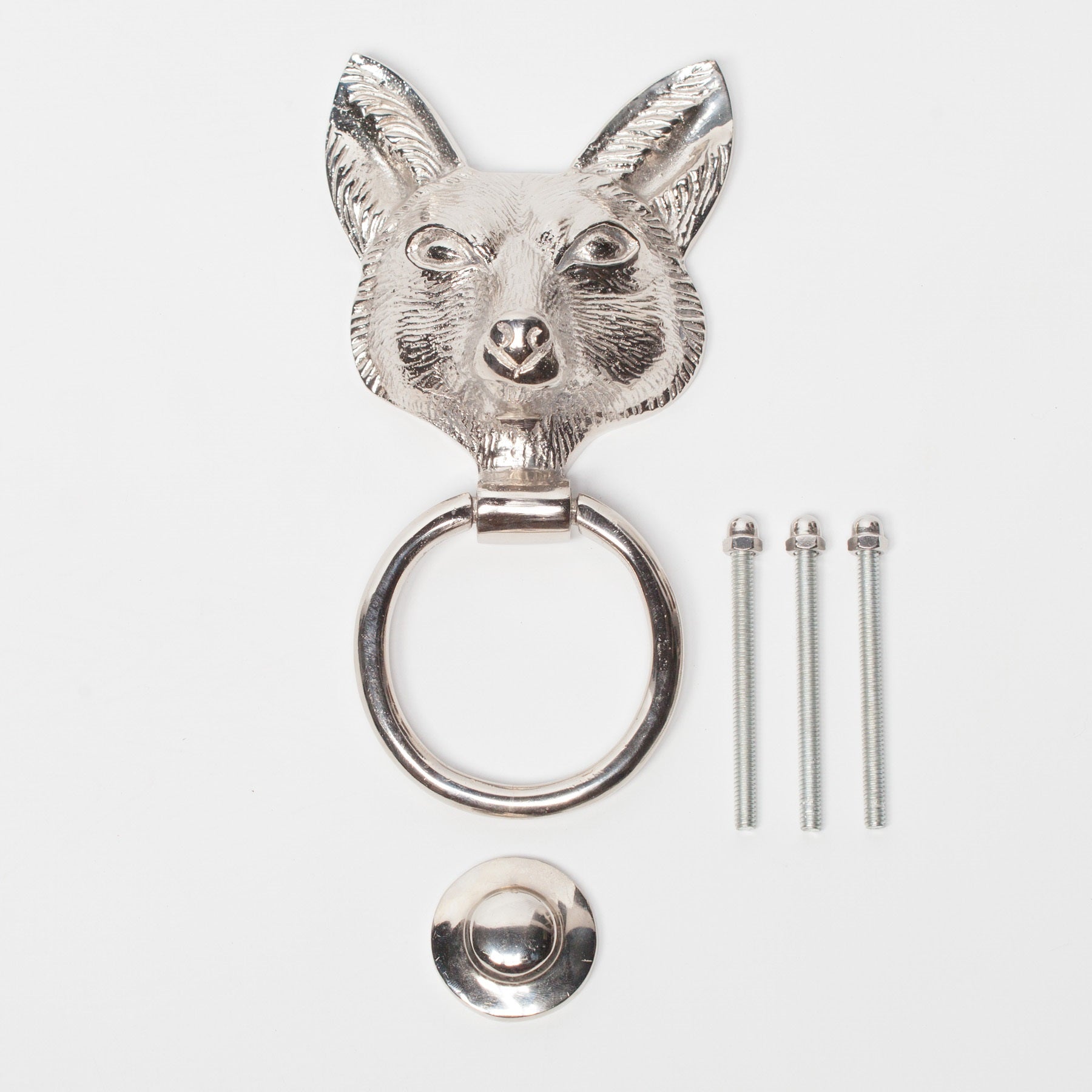 Chrome Fox Door Knocker CasaFenix