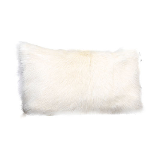 Ivory Goatskin Cushion 50 x 30cm - CasaFenix