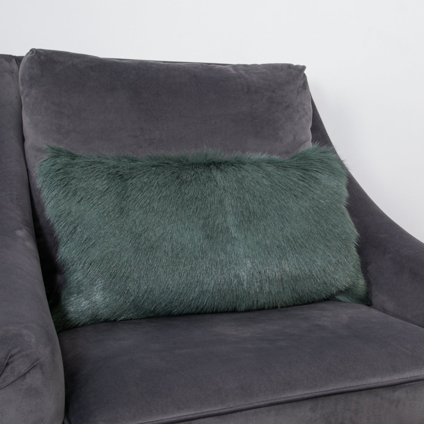 Turqoise Goatskin Cushion 50 x 30cm - CasaFenix