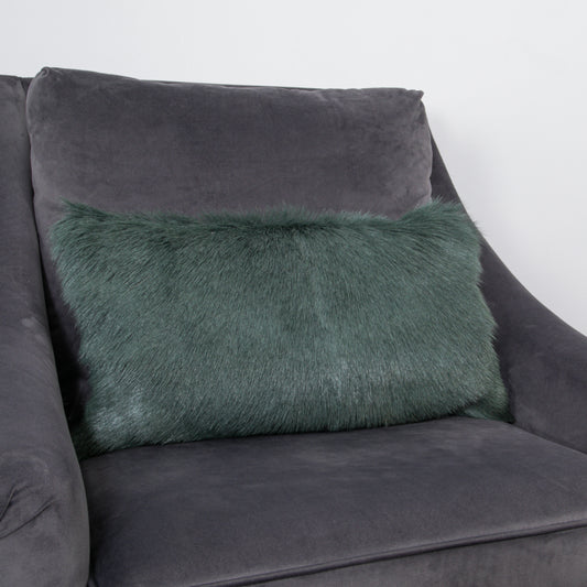 Turqoise Goatskin Cushion 50 x 30cm - CasaFenix