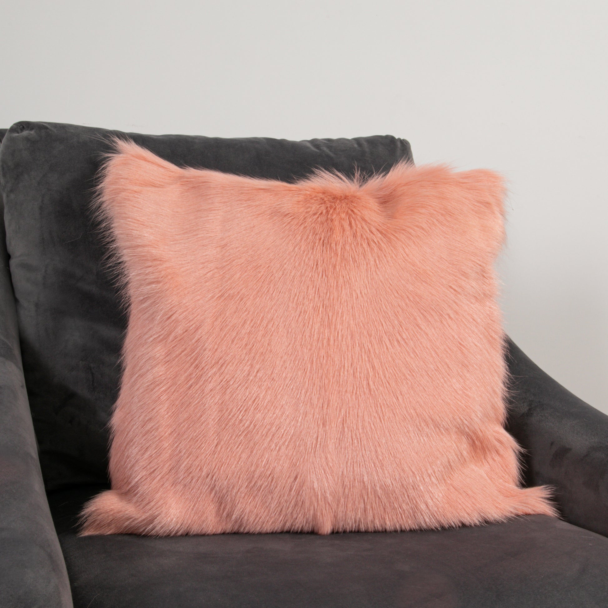 PINK Goatskin Cushion 45x45cm - CasaFenix