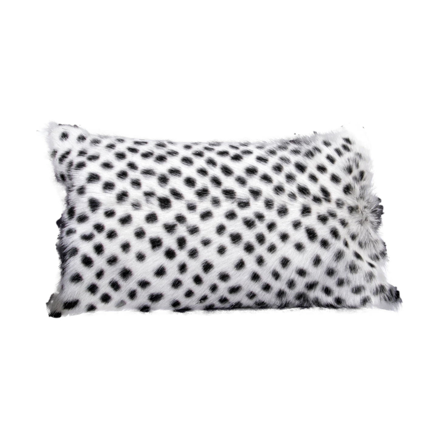 Black Dot Goatskin Print Cushion 50x30cm - CasaFenix