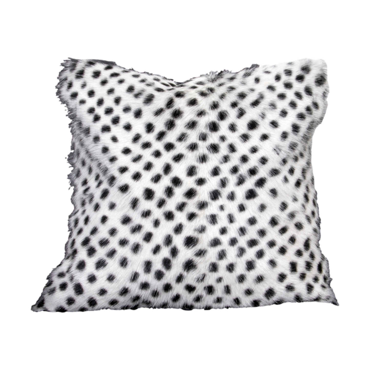 Black Dot Goatskin Print Cushion 45x45cm - CasaFenix