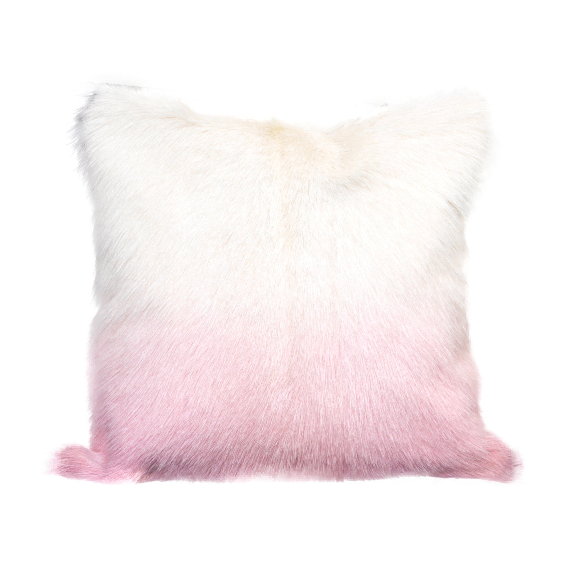 Ivory / Pink Goatskin Cushion 45 x 45cm - CasaFenix