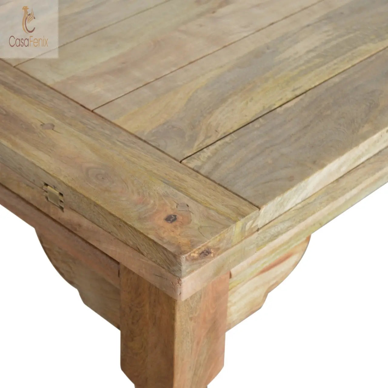 Granary Royale Turned Leg Butterfly Dining Table 100% solid Mango wood, hand-distressed oak-ish finish - CasaFenix