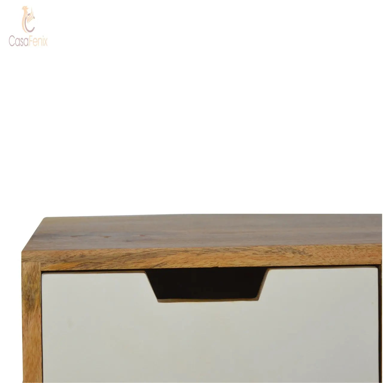 Grey Hand Painted Entertainment Unit 100% solid mango wood - CasaFenix