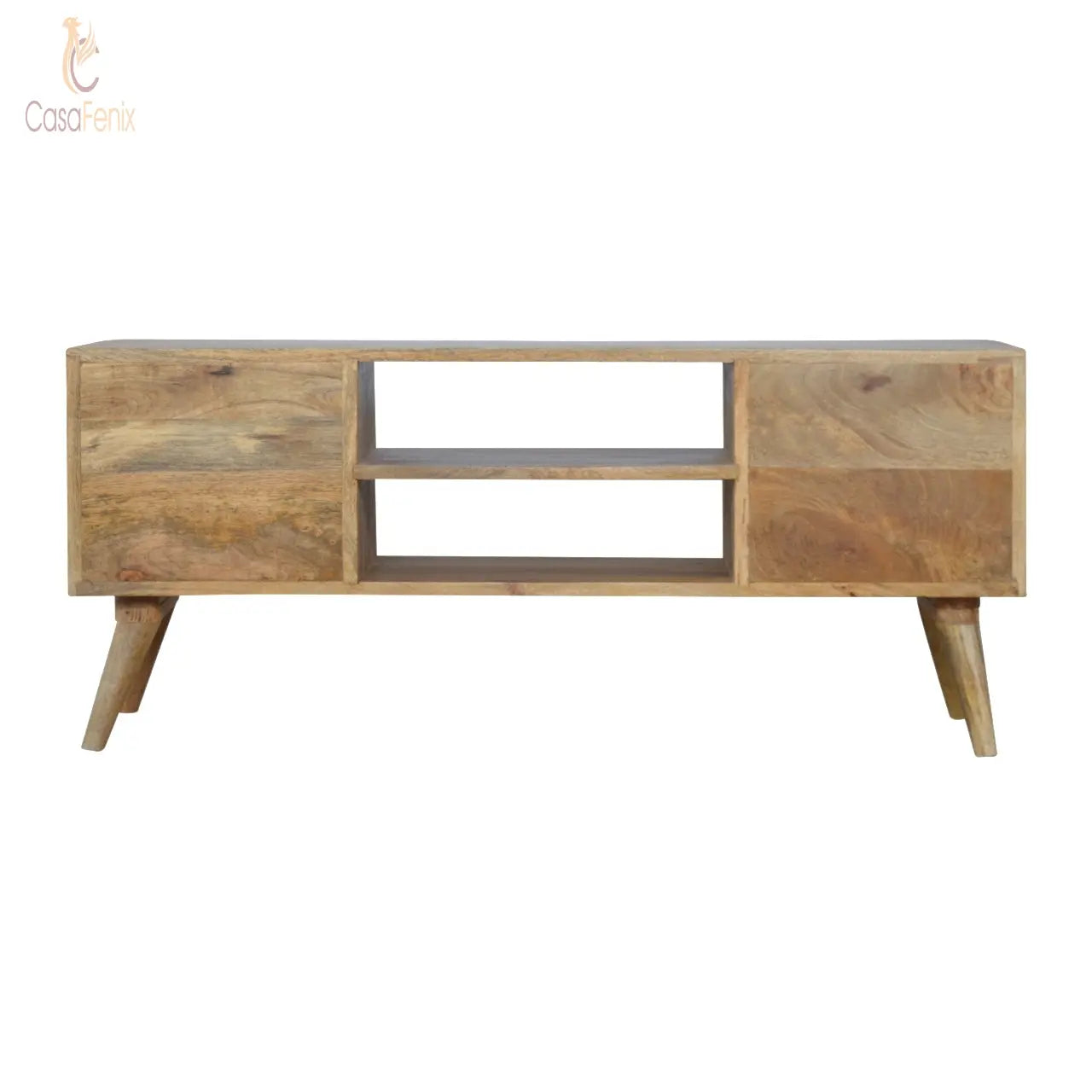 Grey Hand Painted Entertainment Unit 100% solid mango wood - CasaFenix