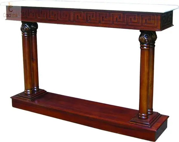 Solid Mahogany Narrow Rectangular Side / Hall Table - CasaFenix