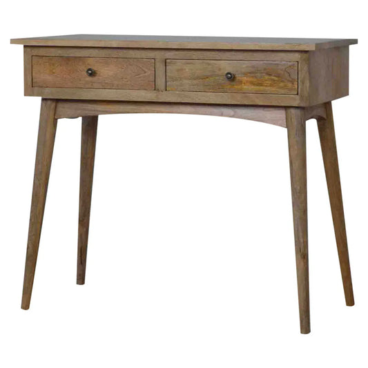 Hallway 2 Drawer Console Table 100% Solid Mango Wood - CasaFenix