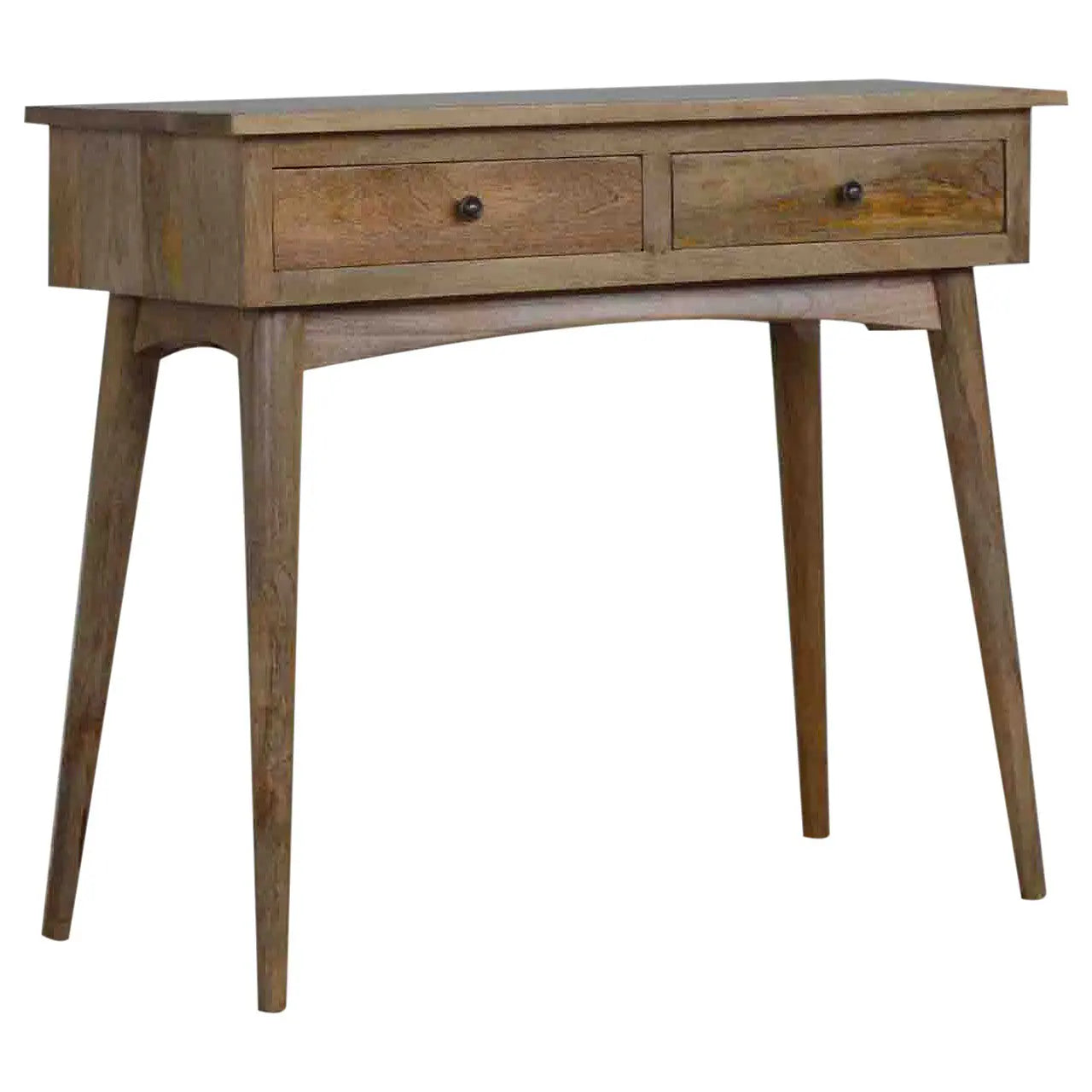 Hallway 2 Drawer Console Table 100% Solid Mango Wood - CasaFenix