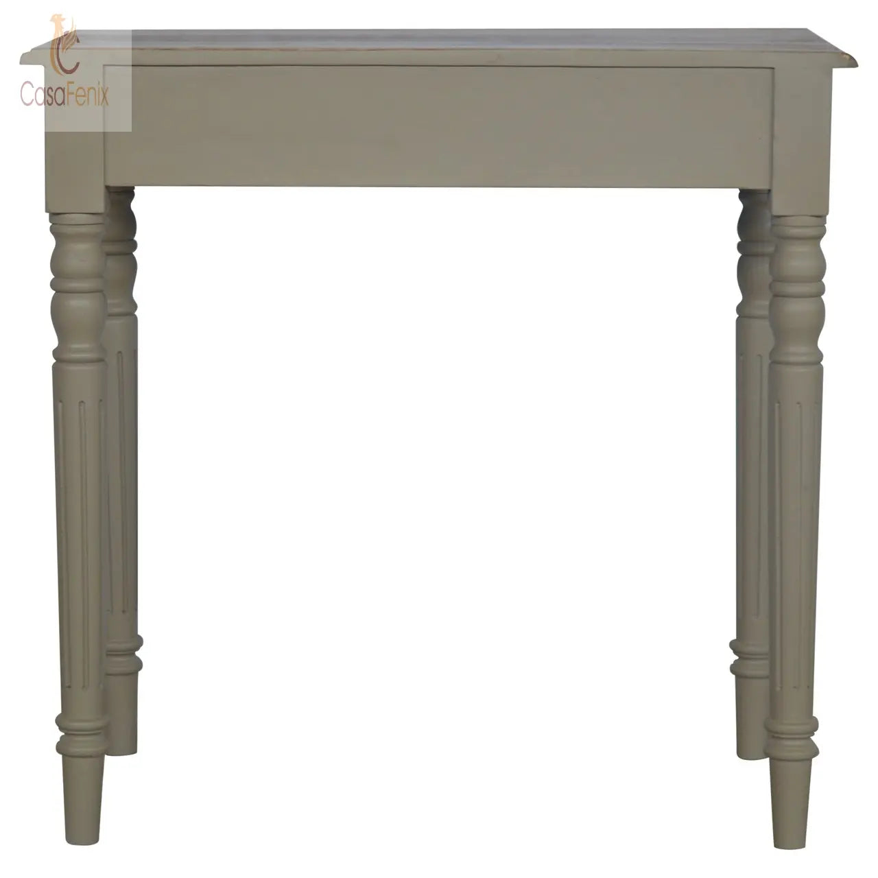 Hand Painted Writing Desk 100% solid mango wood Two Tone Grey & Oak-ish - CasaFenix