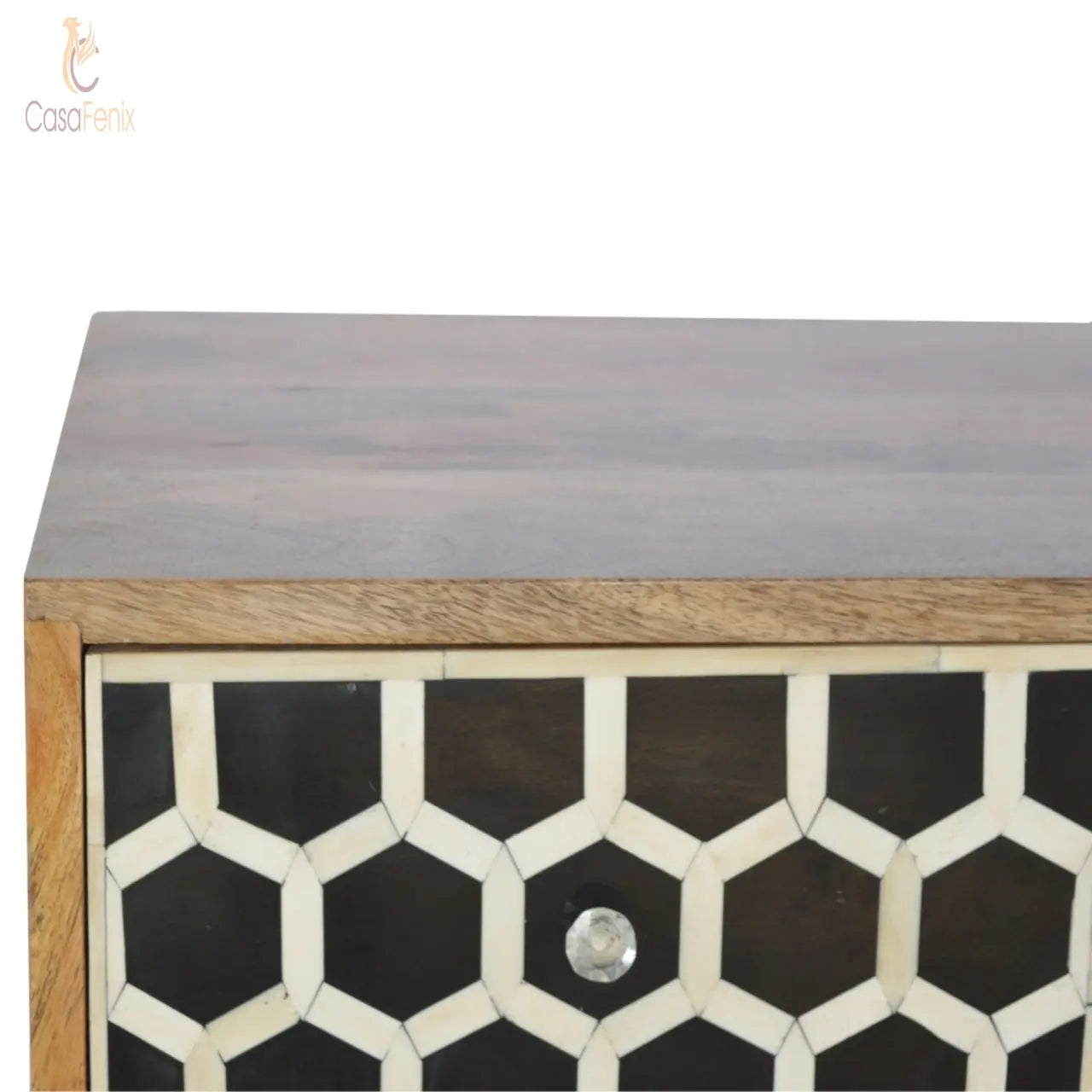 Honeycomb Bone Inlay 8 Drawer Chest Nordic Design Solid Wood - CasaFenix