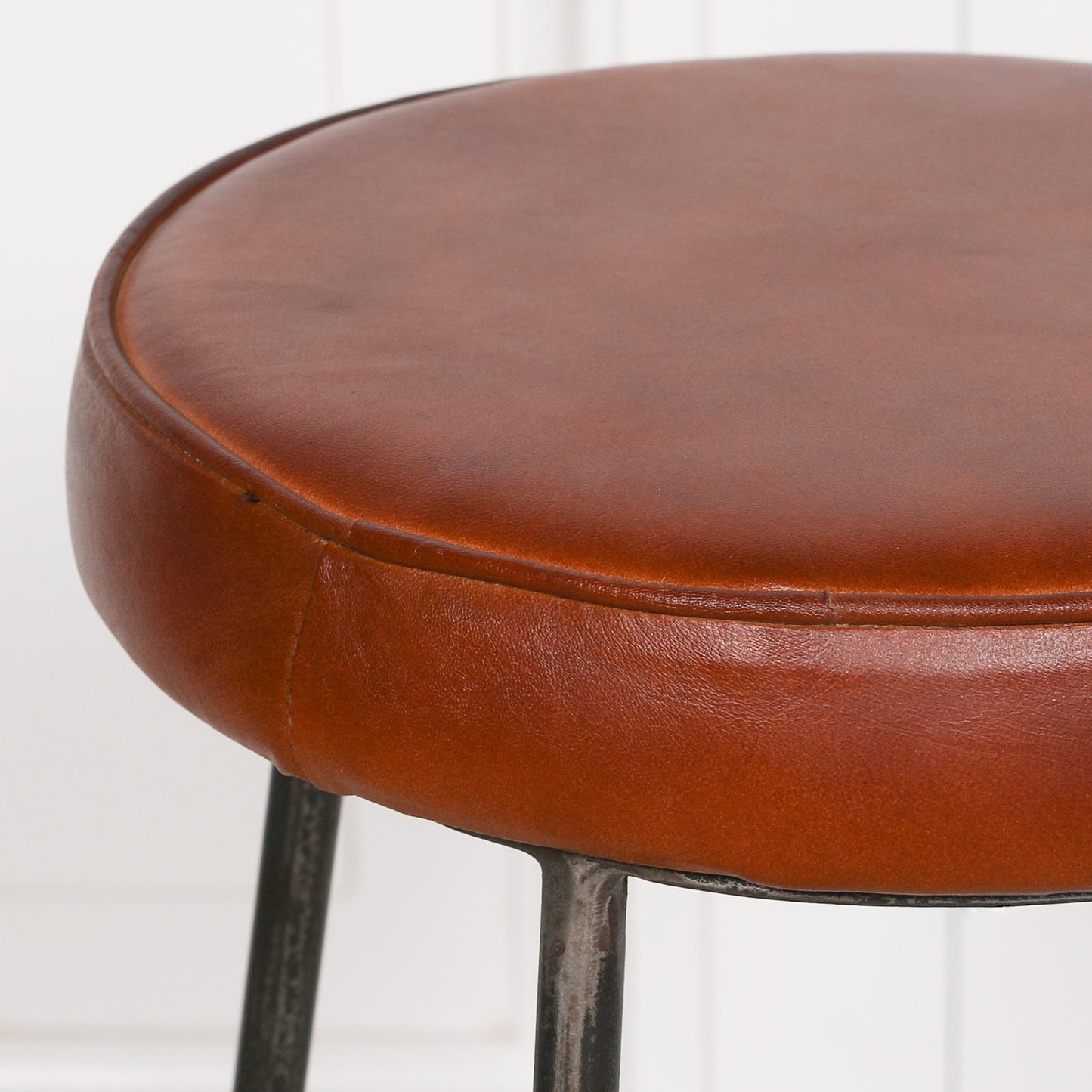 Leather Industrial Bar Stool CasaFenix