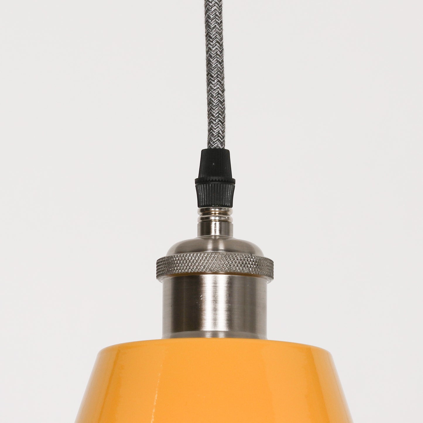 Factory Style Mustard Yellow Enamel Painted 36cm Pendant Light CasaFenix