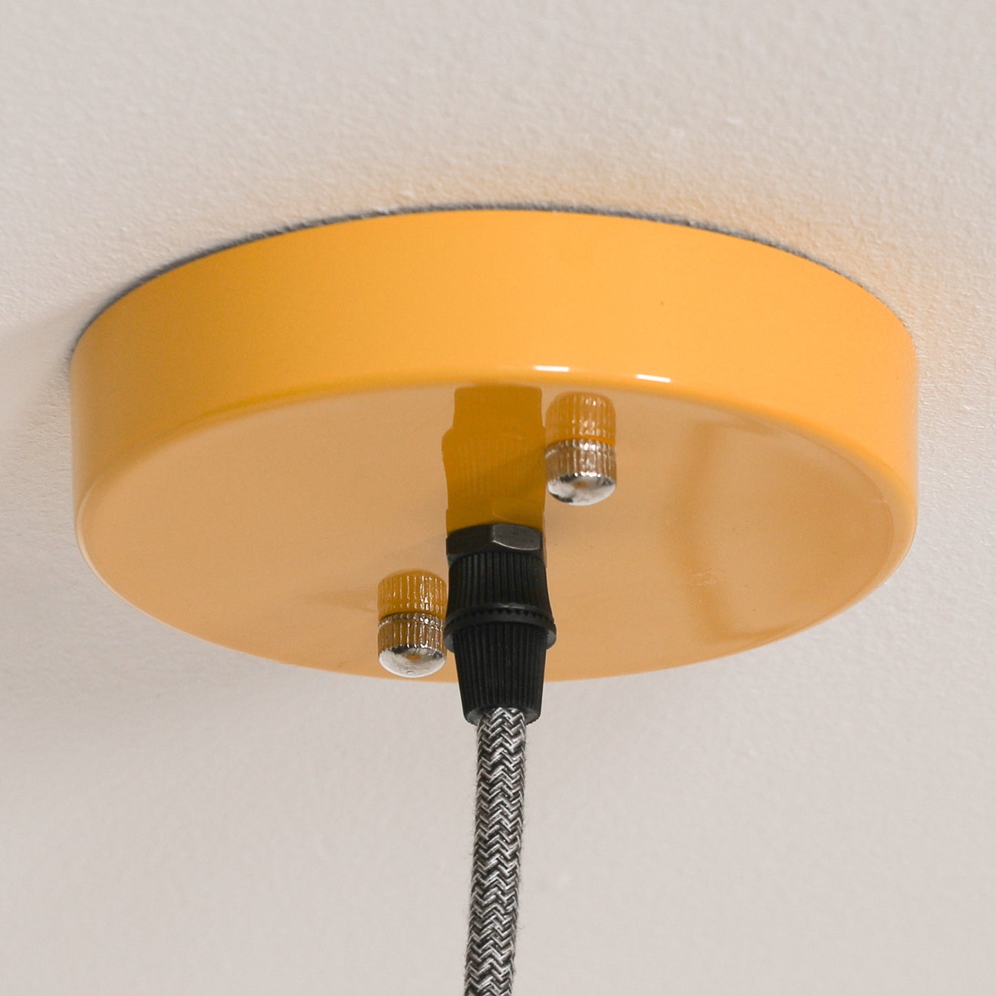 Factory Style Mustard Yellow Enamel Painted 36cm Pendant Light CasaFenix