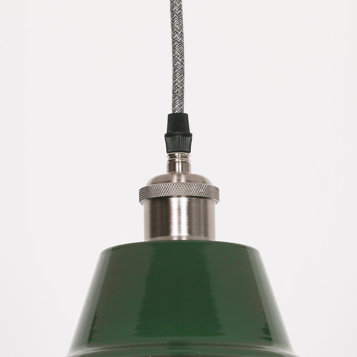 Factory Style British Green Enamel Painted 36cm Pendant Light CasaFenix