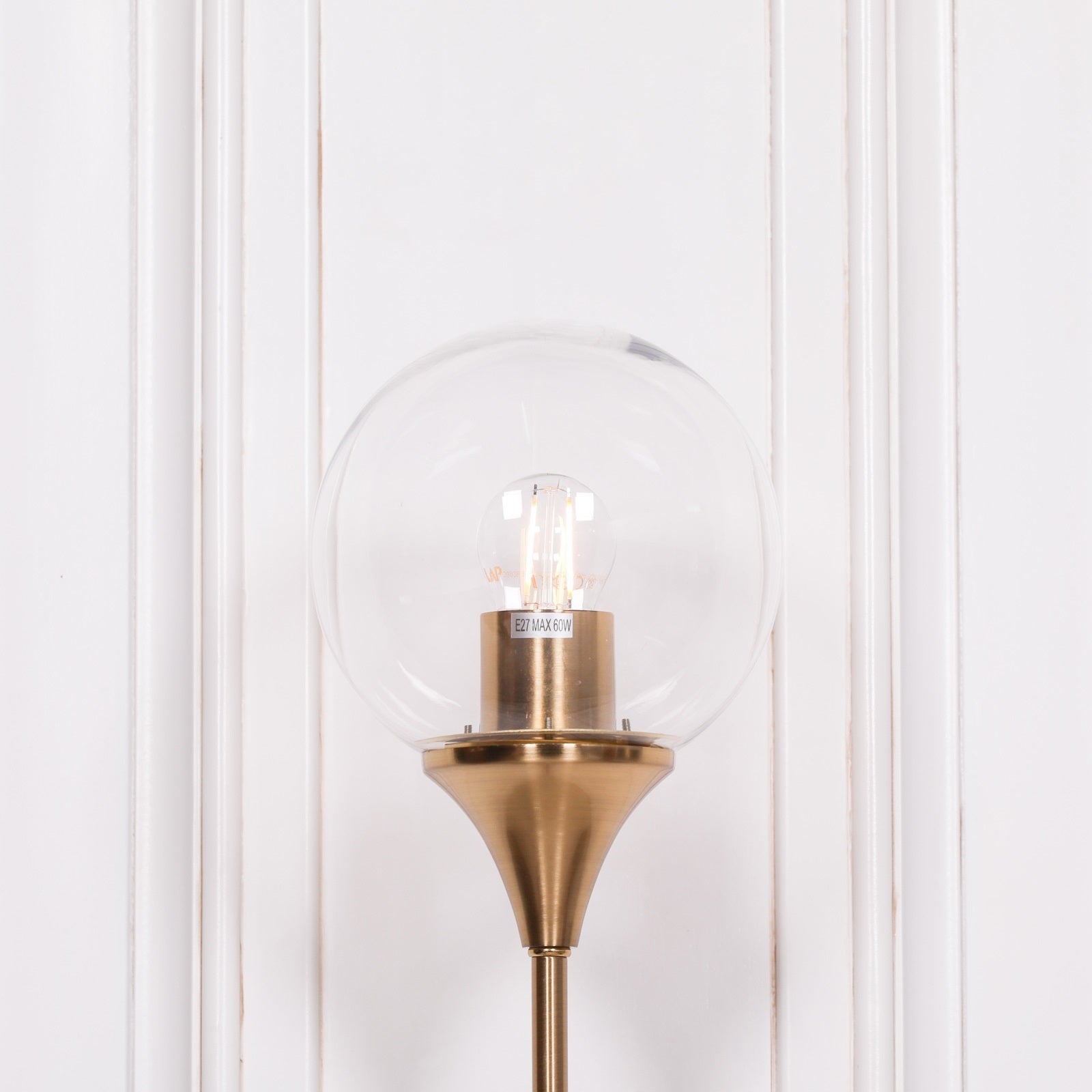 Gold Satin Deco Glass Ball Wall Light CasaFenix