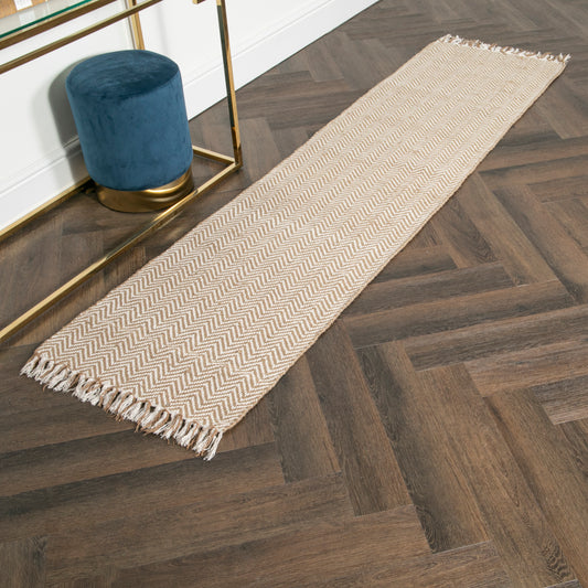 Zig Zag Jute Runner Rug (60 x 230cm) Rugs CasaFenix