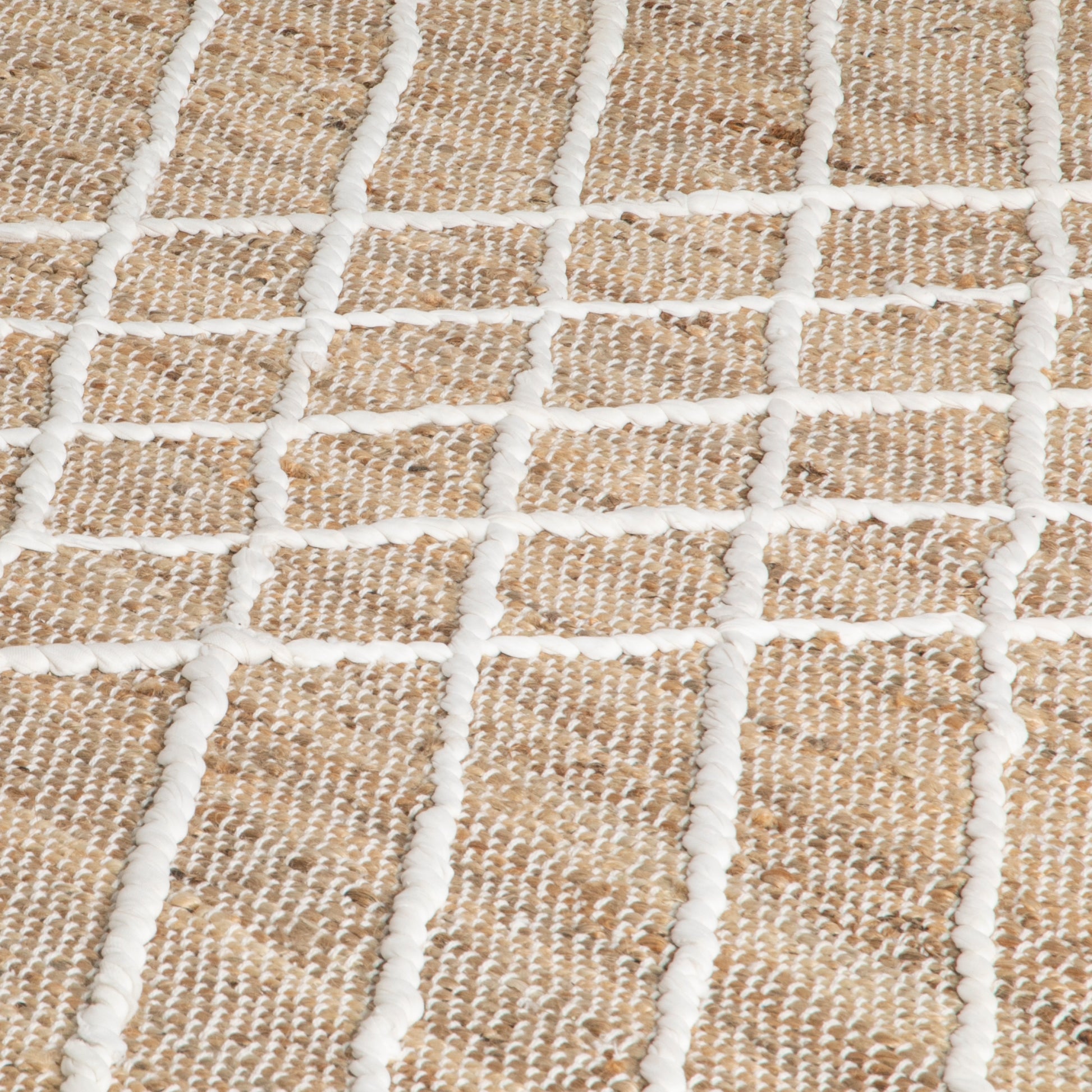 Cross Textured Jute Rug 120 x 180cm Rugs CasaFenix