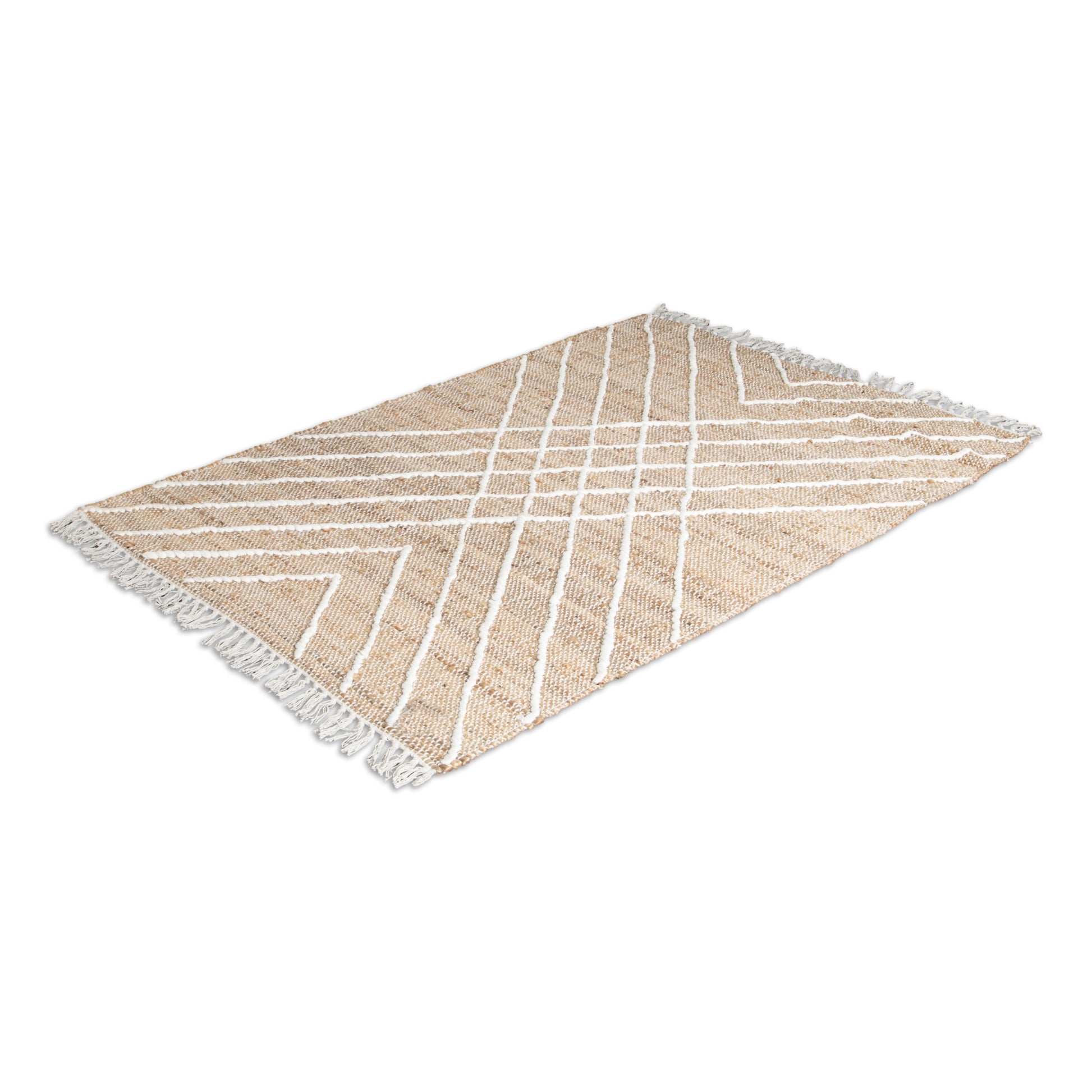 Cross Textured Jute Rug 120 x 180cm Rugs CasaFenix