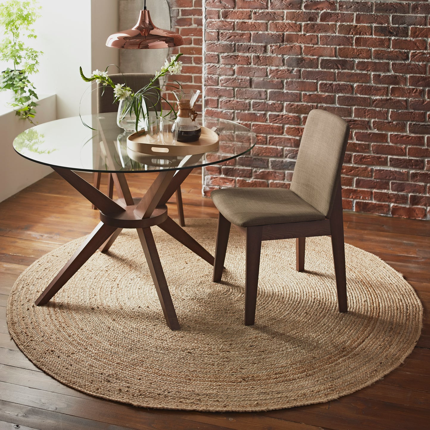 Round Jute Rug - 90cm Rugs CasaFenix