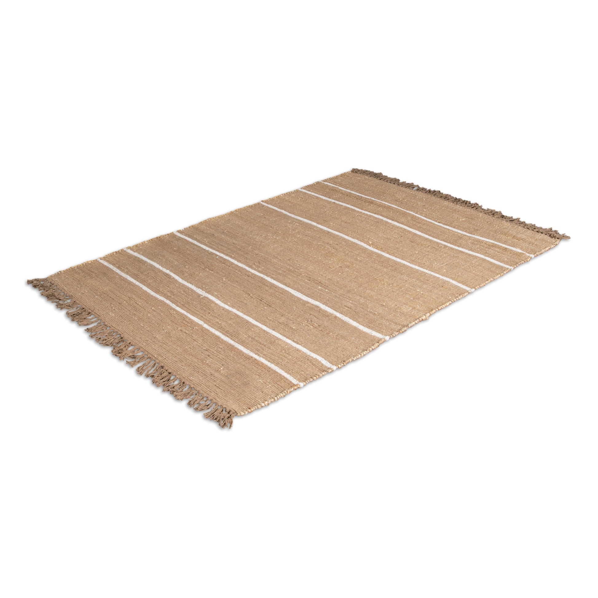 Woven Stripe Jute Runner Rug (60 x 230cm) Rugs CasaFenix